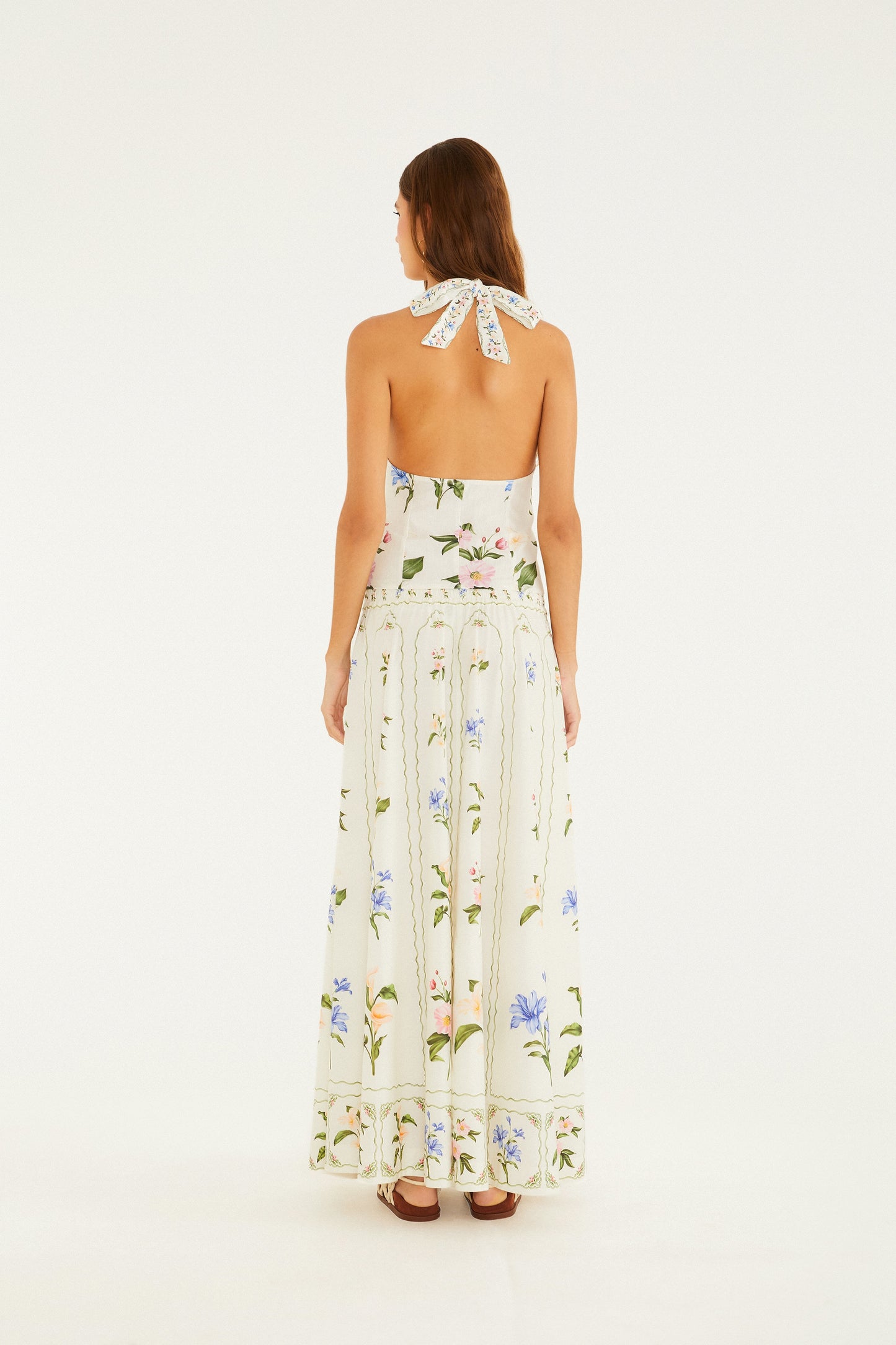Falda Cropped Estampada Aquaflora