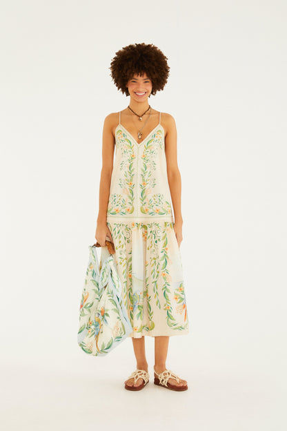 Vestido Midi Estampado Brisa De Rio