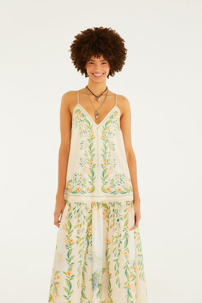 Vestido Midi Estampado Brisa De Rio