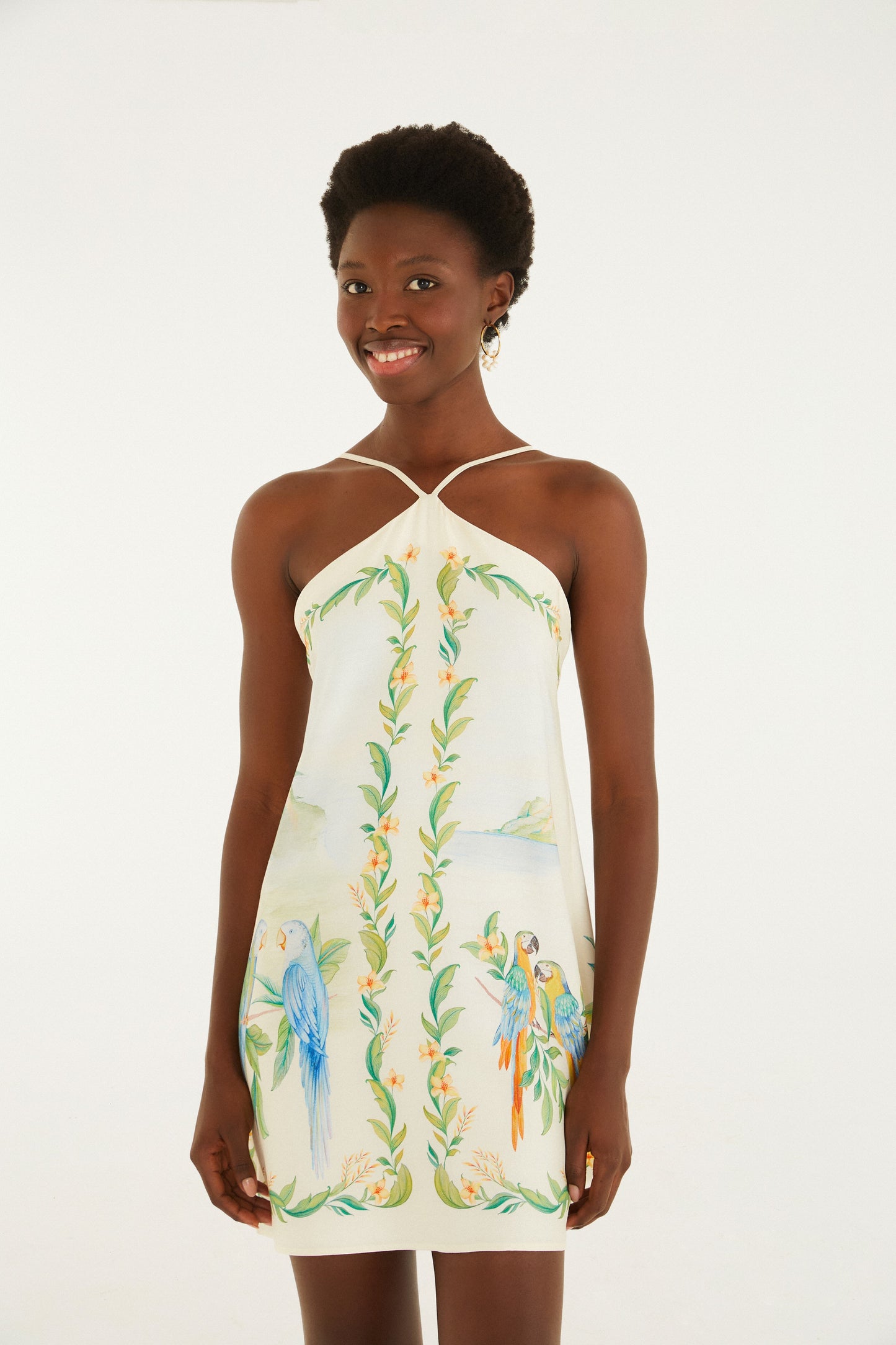 Vestido Curto Estampado Brisa De Rio