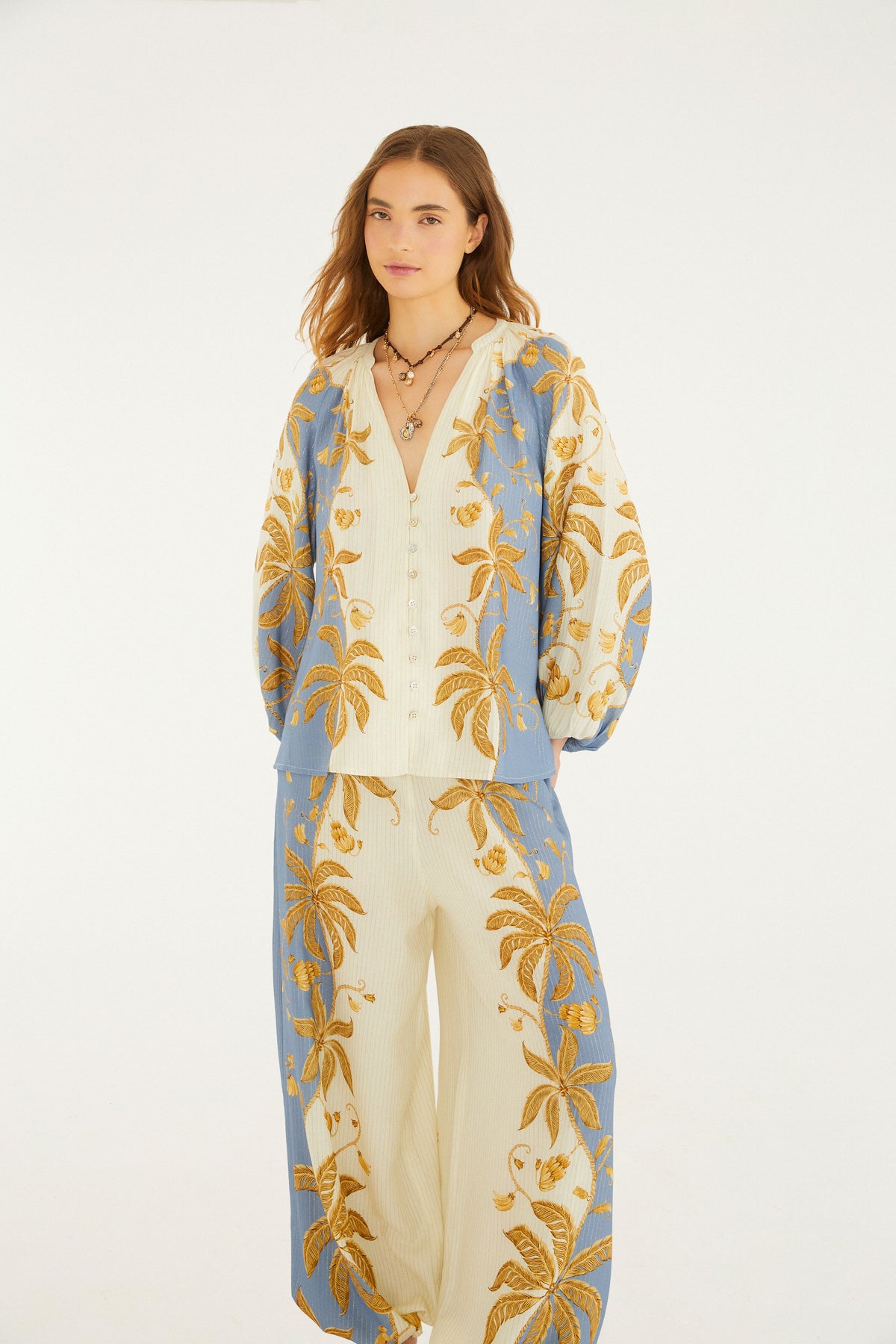 Pantalón Palazzo Estampado Ourinho Tropical