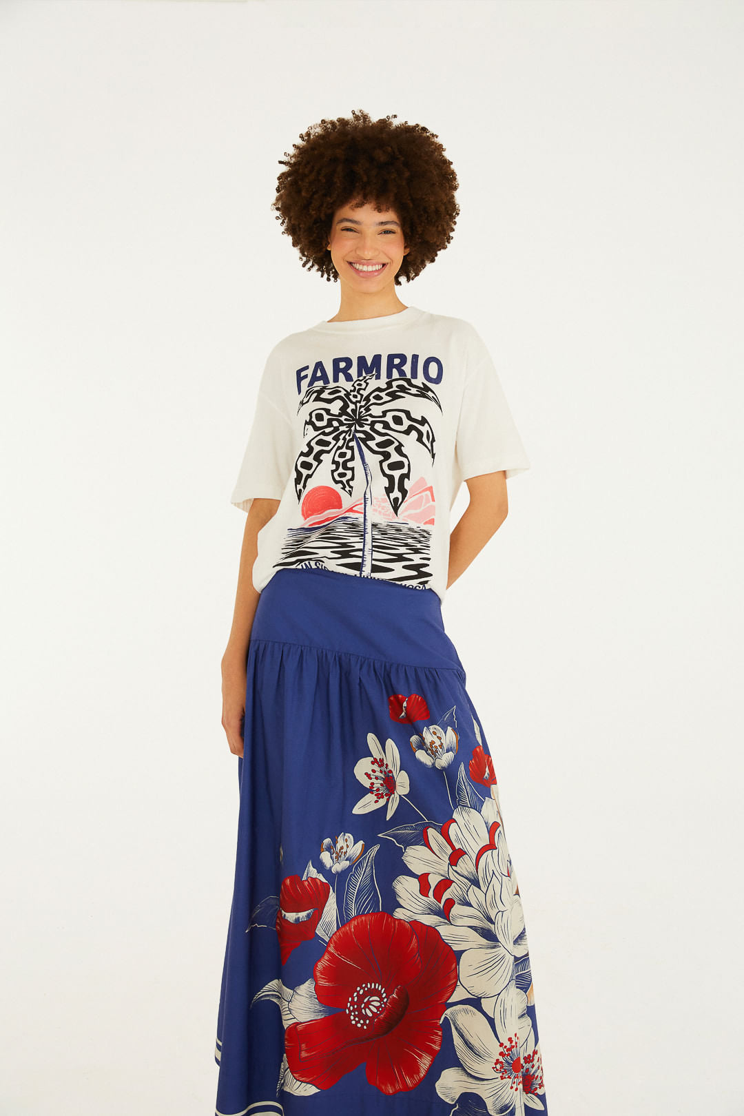Falda Ampla Vera Lenço