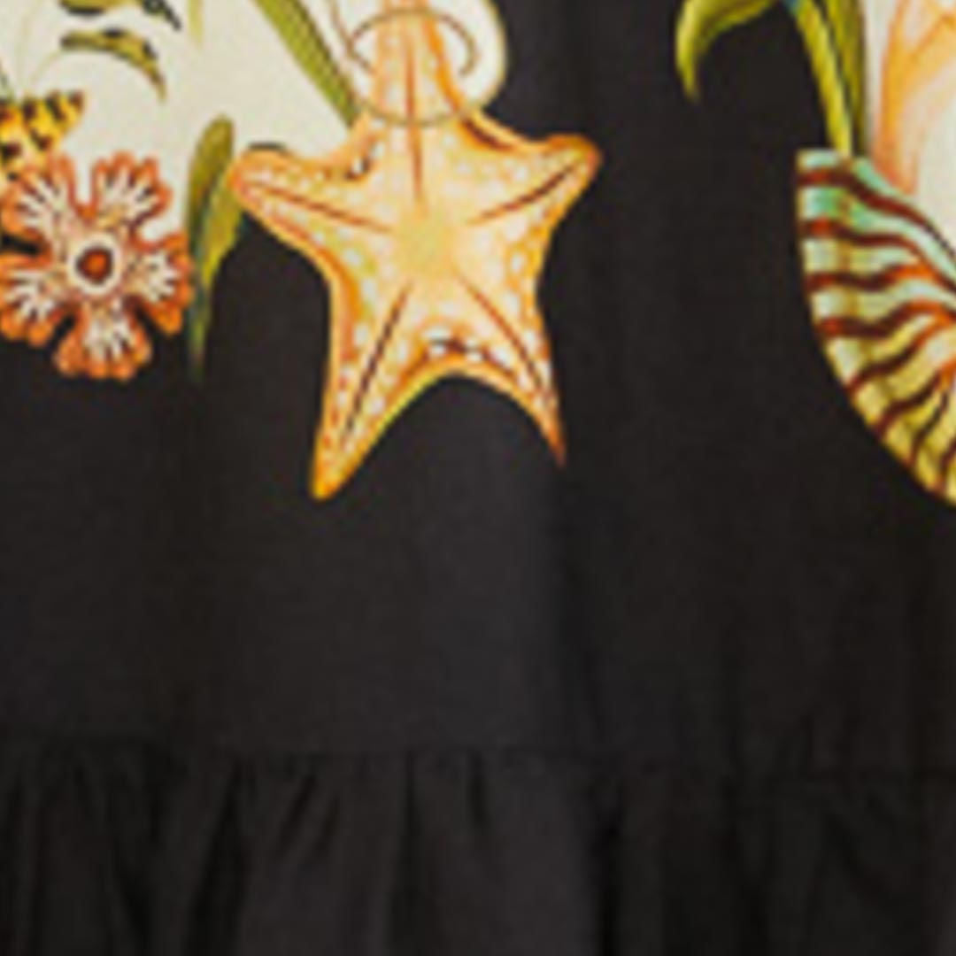 Vestido Cropped Estampado Concha Surreal