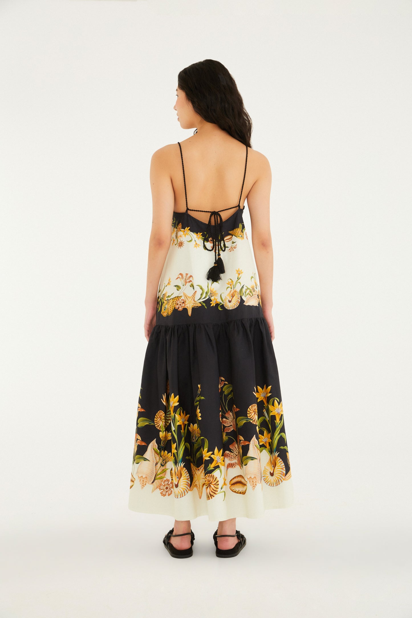 Vestido Cropped Estampado Concha Surreal