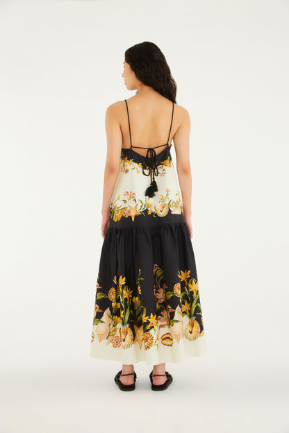 Vestido Cropped Estampado Concha Surreal