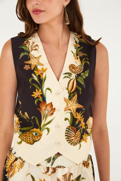 Blusa Estampado Concha Surreal