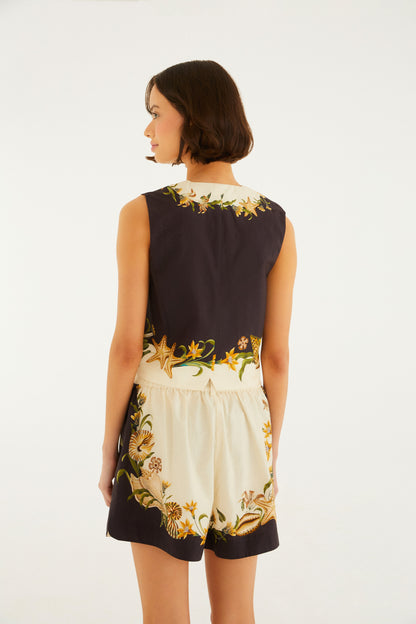 Shorts Estampado Concha Surreal