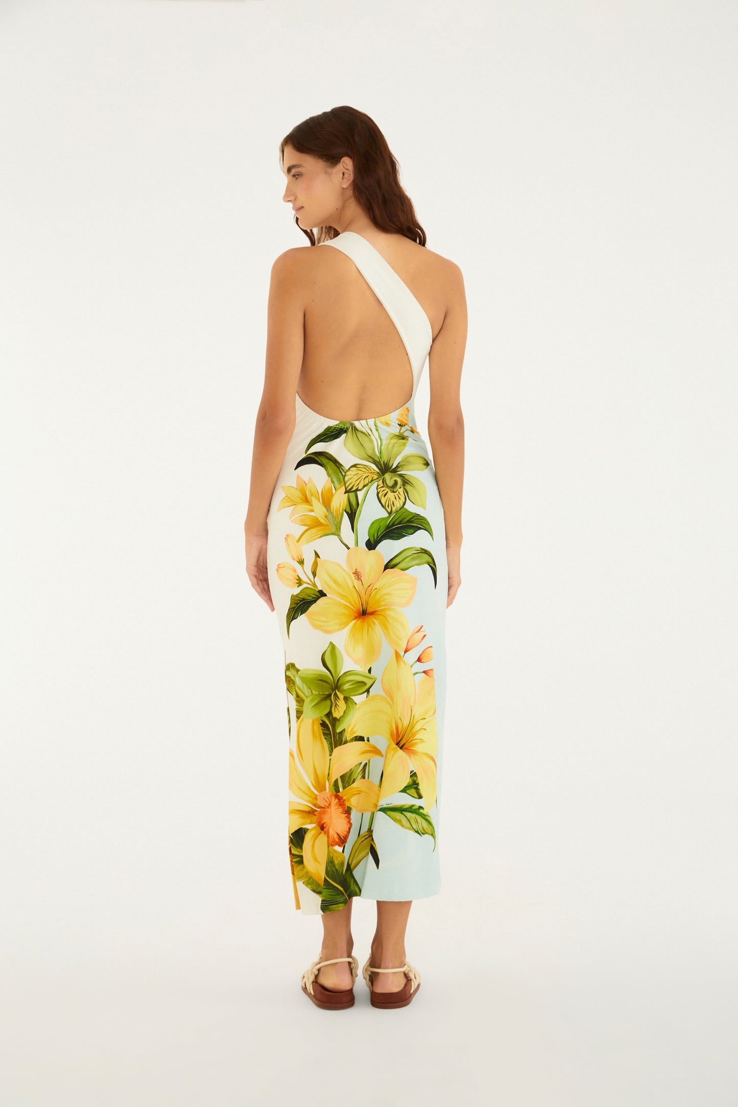 Vestido Hombros Só Estampado Floral Samanta