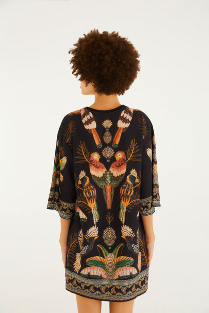 Vestido T-Shirt Big Estampado Recanto Dos Pássaros