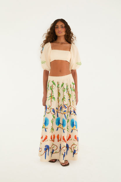 Falda Maxi Flor de Aire