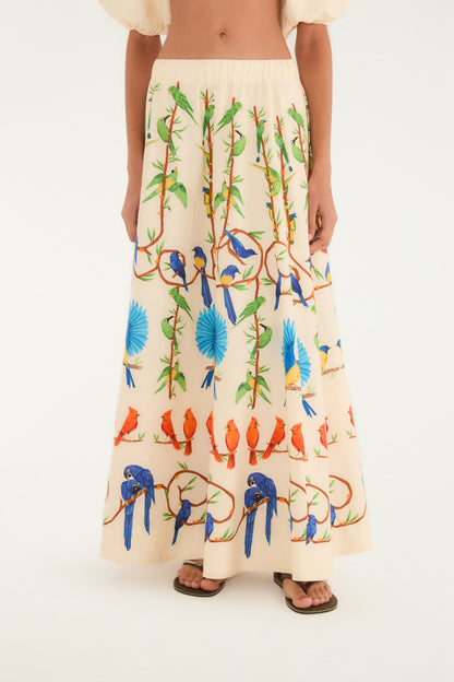Falda Maxi Flor de Aire