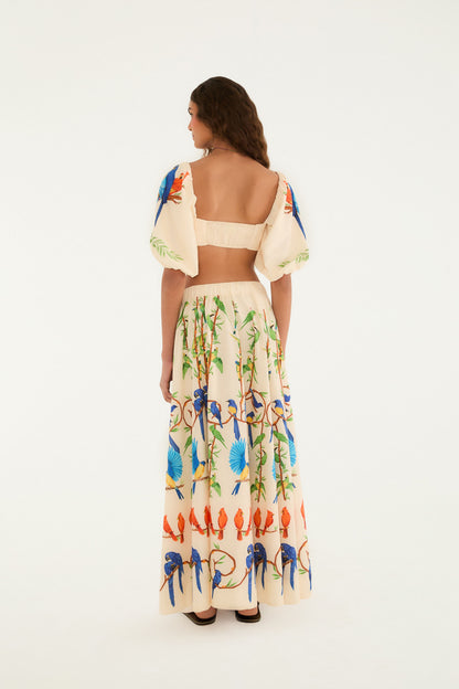 Falda Maxi Flor de Aire