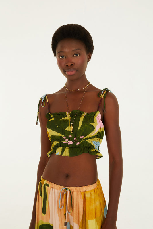 Top Fruncido Jardin Burbuleta