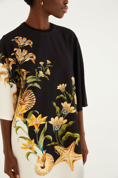 Vestido T-Shirt Big Estampado Concha Surreal