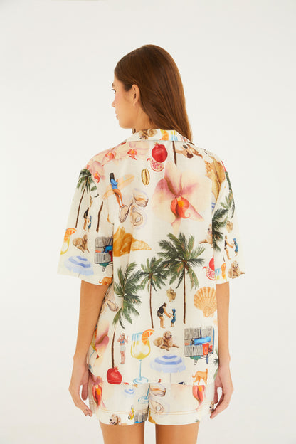 Camisa Estampada Colagem Carioca