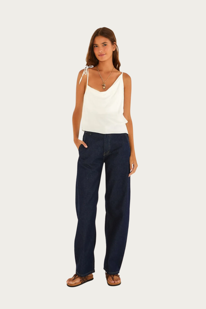 Pantalón de Jeans Cintura Média Original