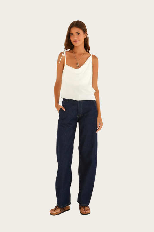 Pantalón de Jeans Cintura Média Original