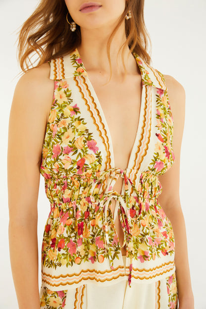 Blusa Estampada Tejida Flor De Fruta