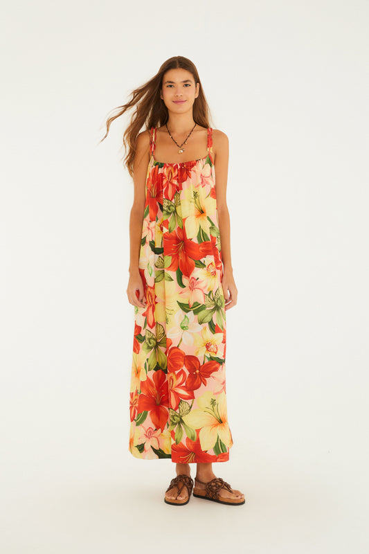 Vestido Cropped Estampado Floral Michelle