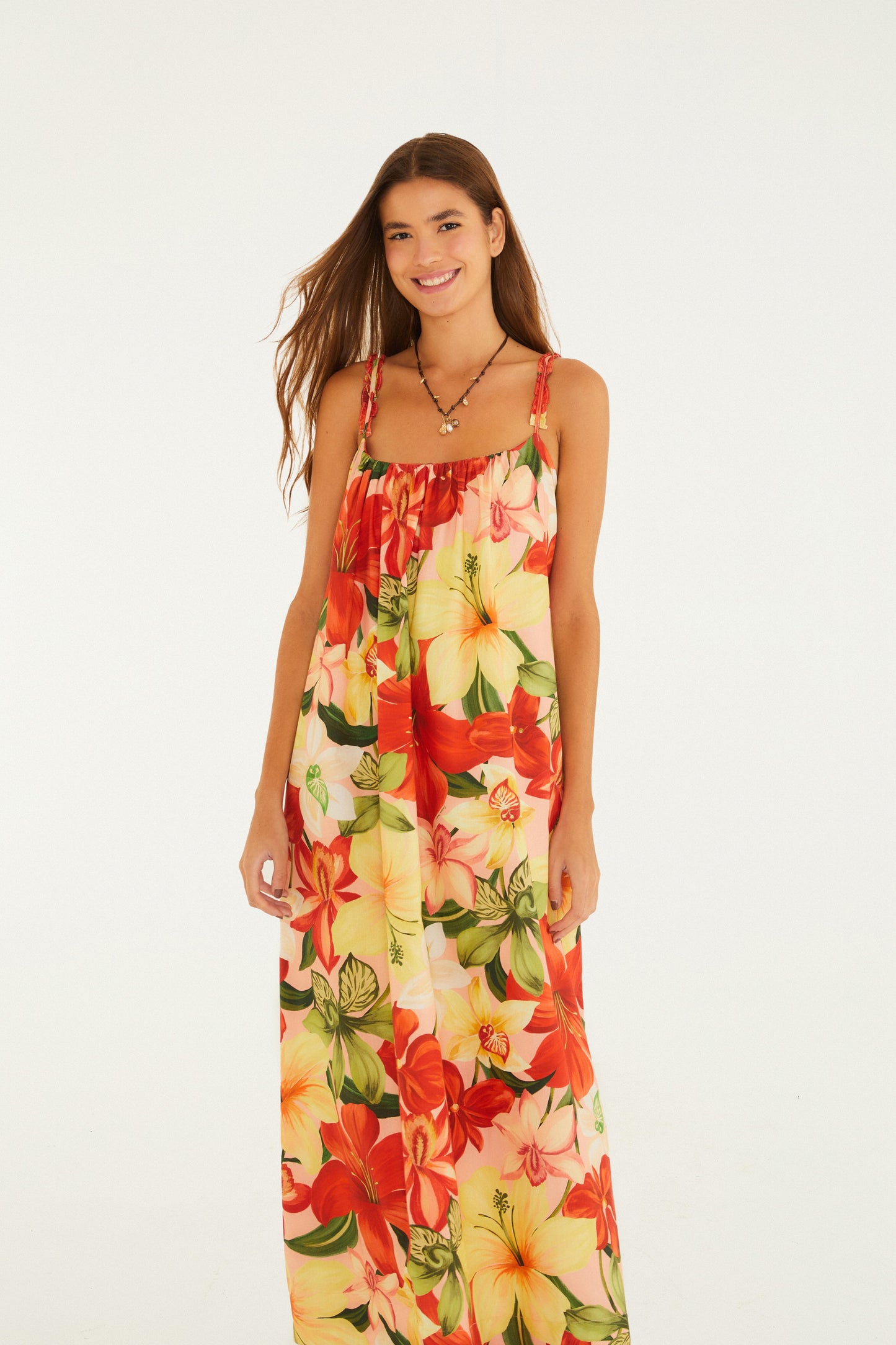 Vestido Cropped Estampado Floral Michelle