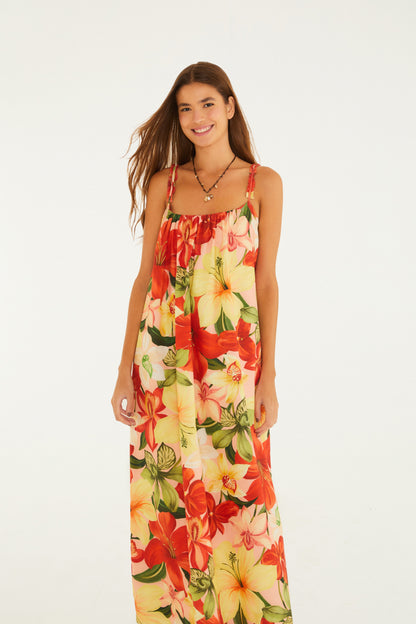 Vestido Cropped Estampado Floral Michelle