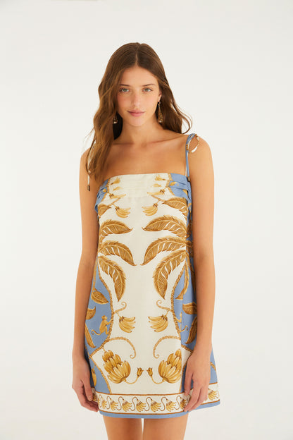 Vestido Corto Estampado Ourinho Tropical
