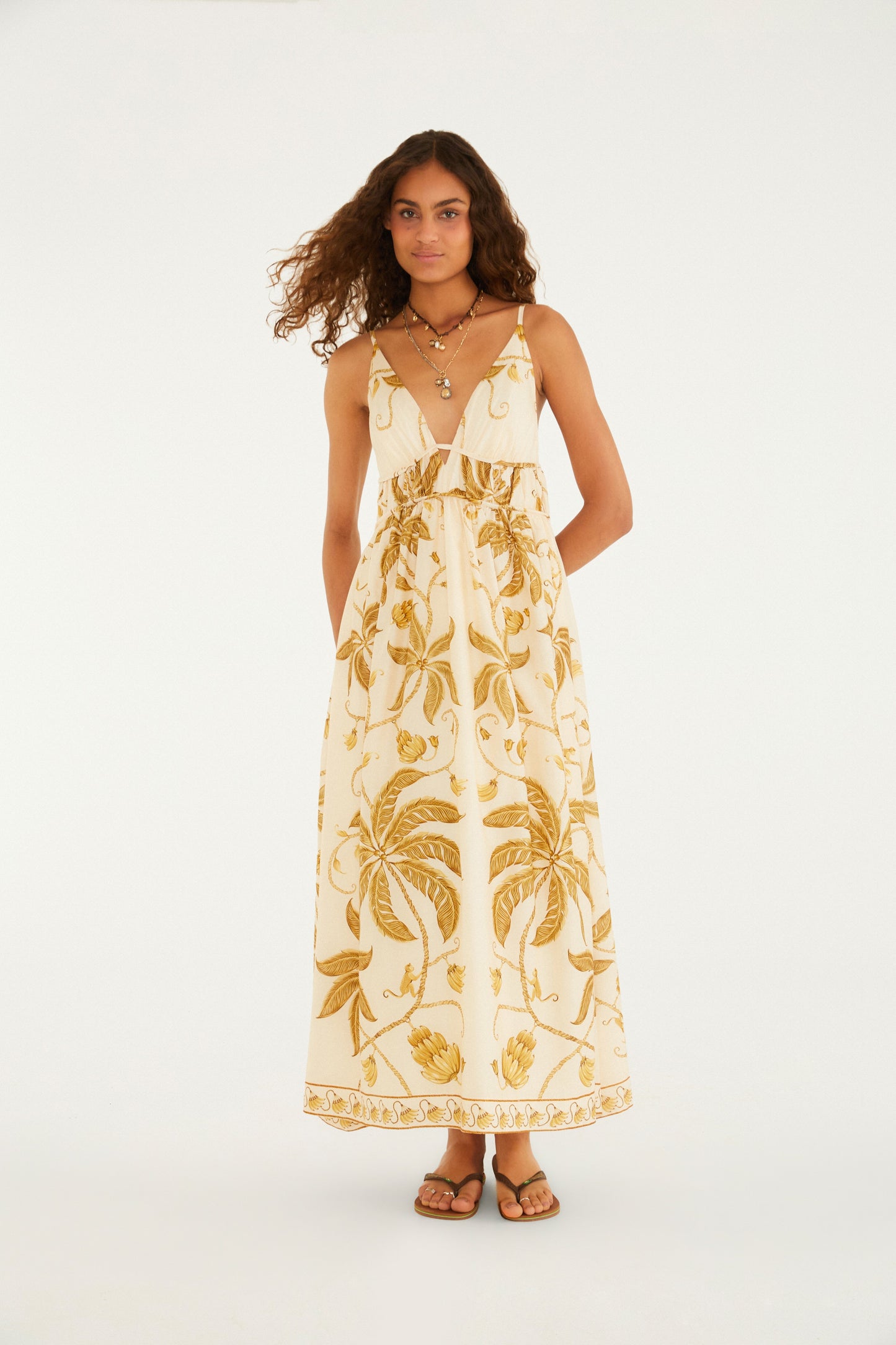 Vestido Cropped Estampado Ourinho Tropical