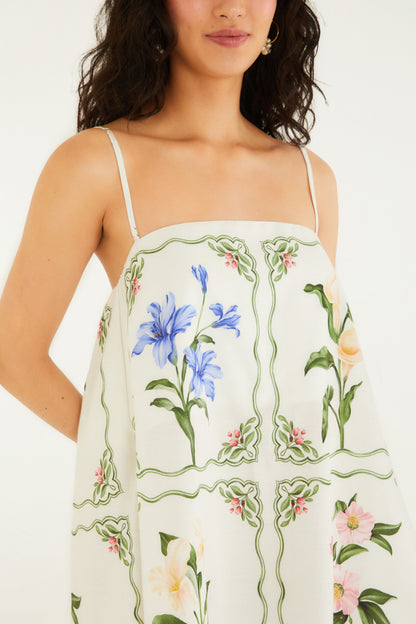 Vestido Corto Estampado Aquaflora