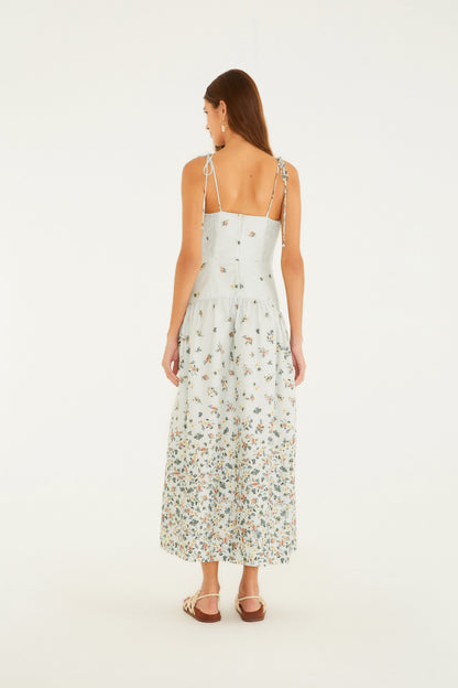 Vestido Cropped Estampado Floral Do Campo