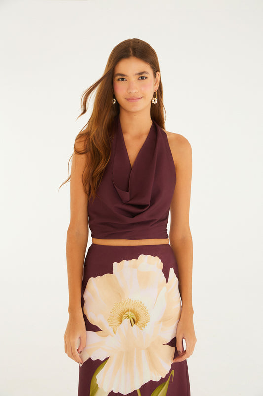 Blusa Degagê Estampada Papoula