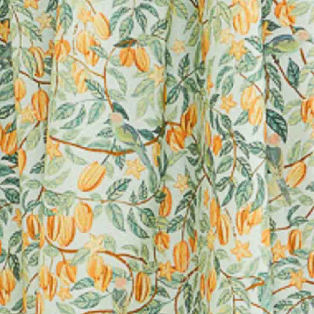 Vestido Fenda Estampado Fruta Estrela