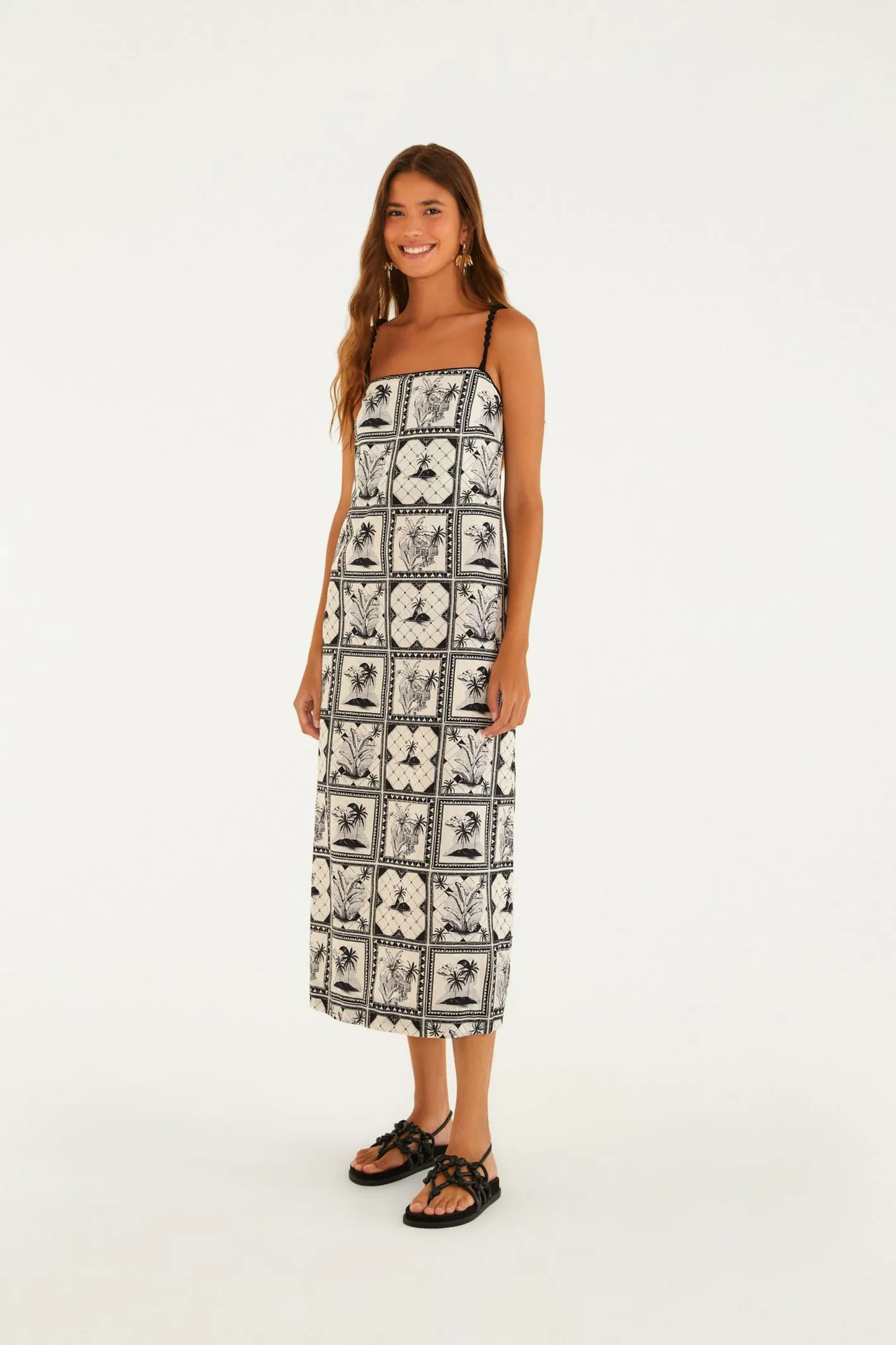 Vestido Cropped Estampado Rio Clássico