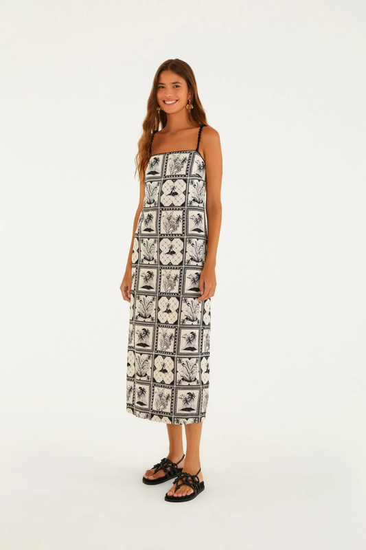 Vestido Cropped Estampado Rio Clássico
