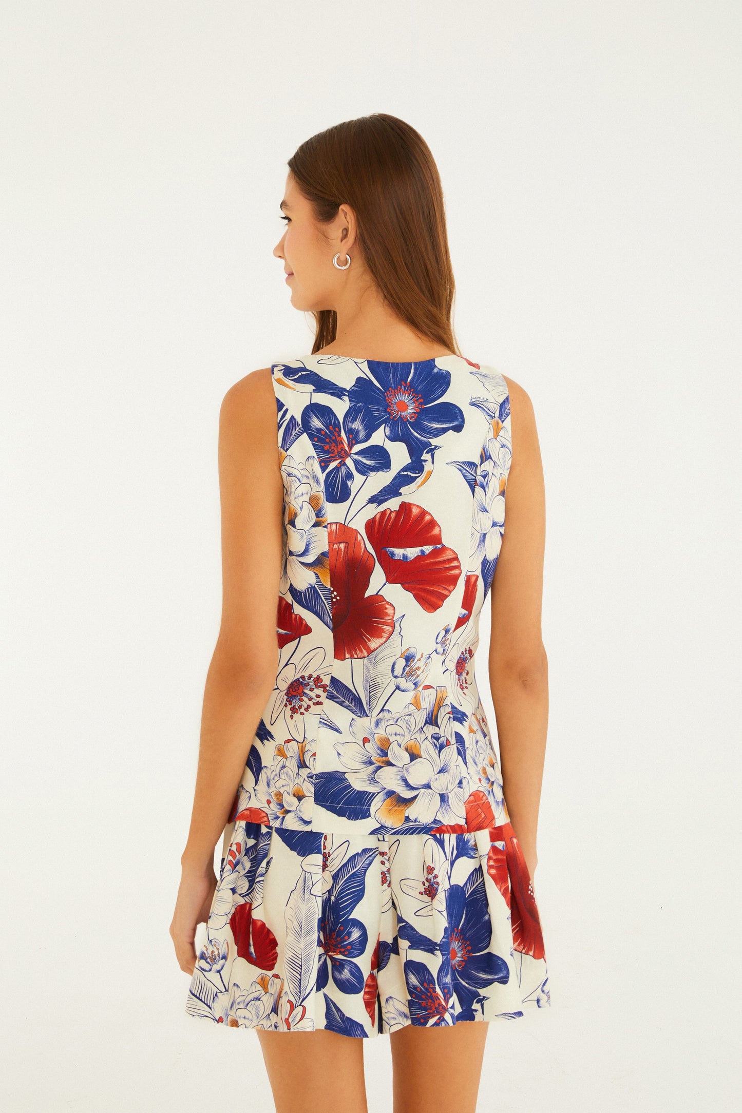 Blusa Colete Estamapda Floral Vera