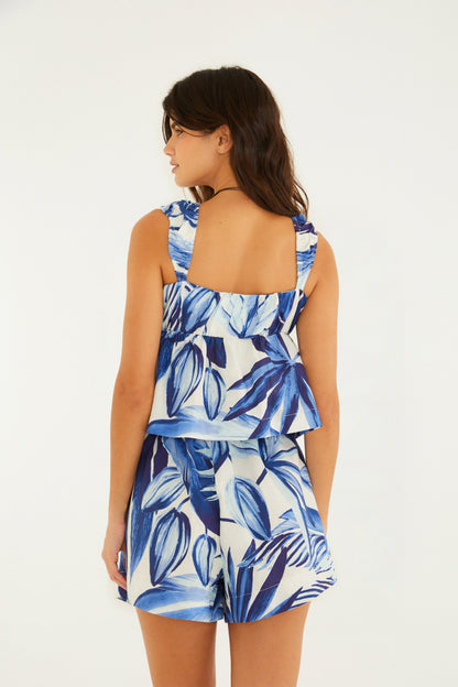 Blusa de Amarre Estampada Bananarte