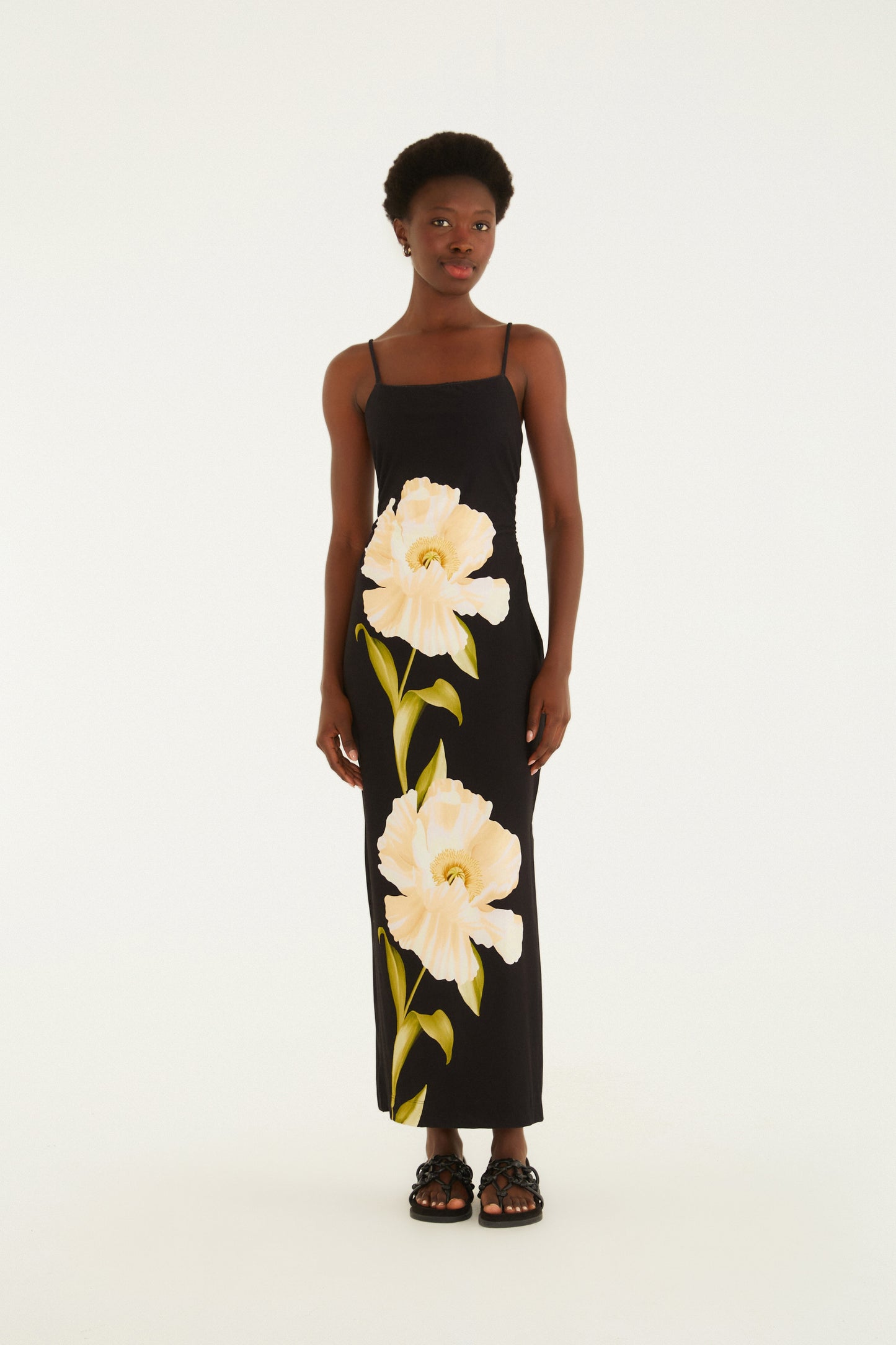 Vestido Midi Estampado Papoula