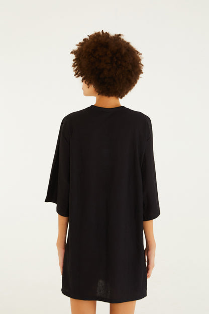 Vestido T-Shirt Big Estampado Papoula