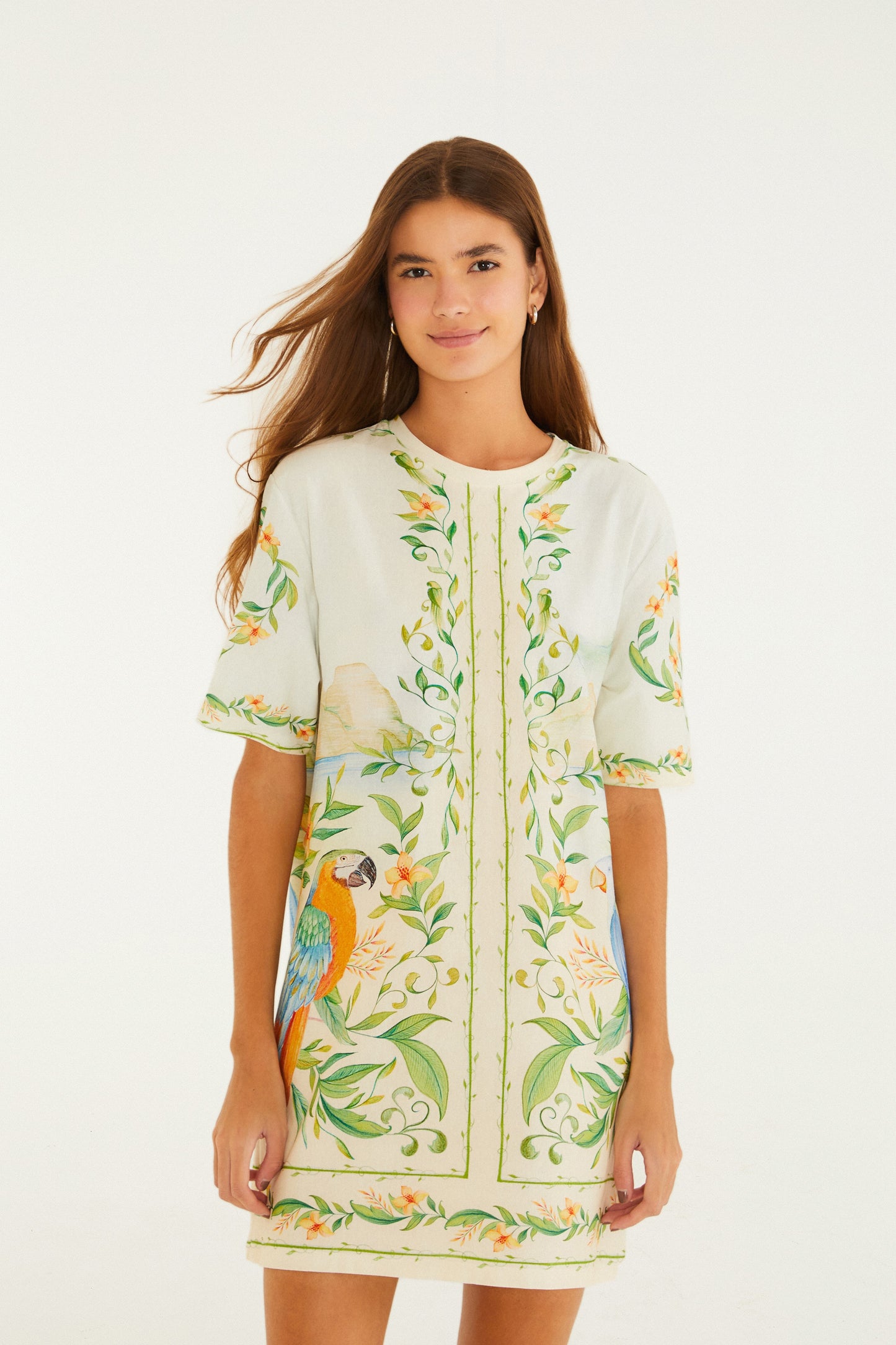 Vestido T-Shirt Básico Estampado Respiro De Rio