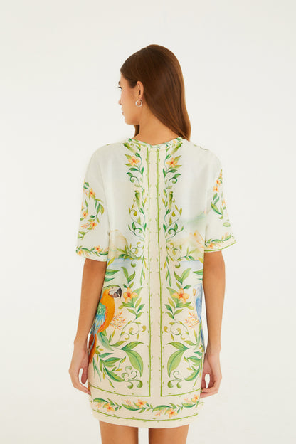Vestido T-Shirt Básico Estampado Respiro De Rio
