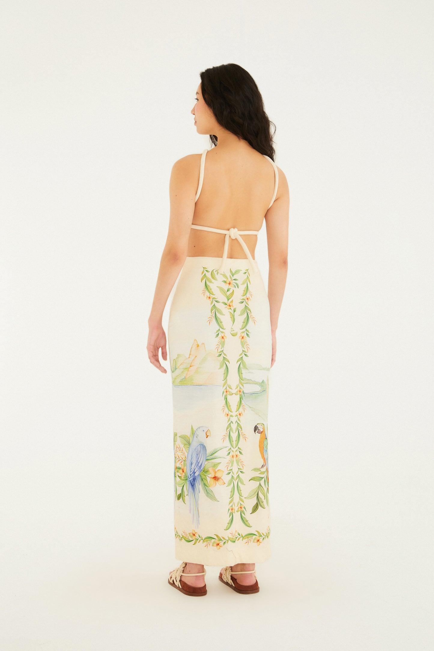 Vestido Midi Estampado Respiro De Rio