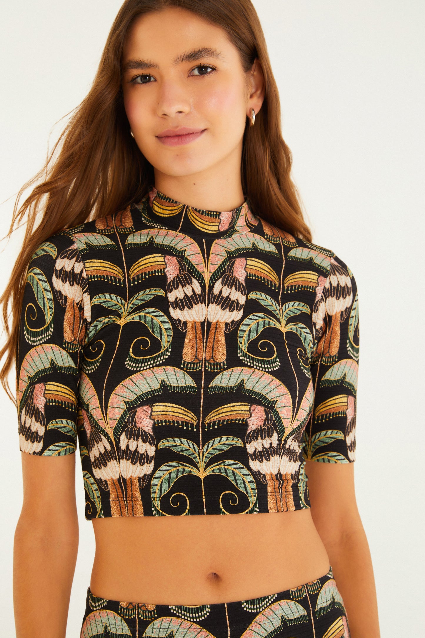 Blusa Cropped Estampada Tucano Real