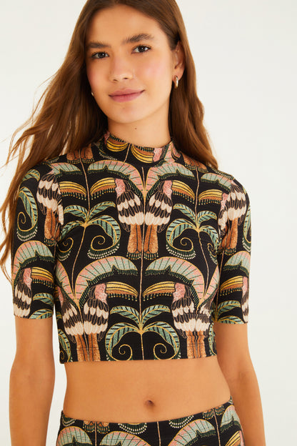 Blusa Cropped Estampada Tucano Real
