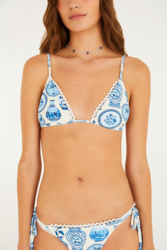 Bikini Lacinho Vaso De Porcelana