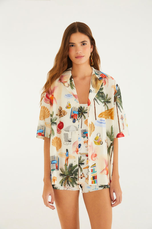 Jumpsuit Estampado Colagem Carioca