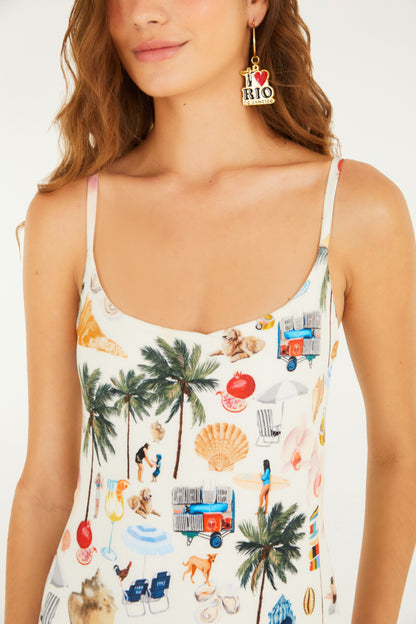 Jumpsuit Estampado Colagem Carioca