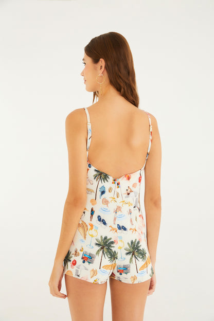 Jumpsuit Estampado Colagem Carioca
