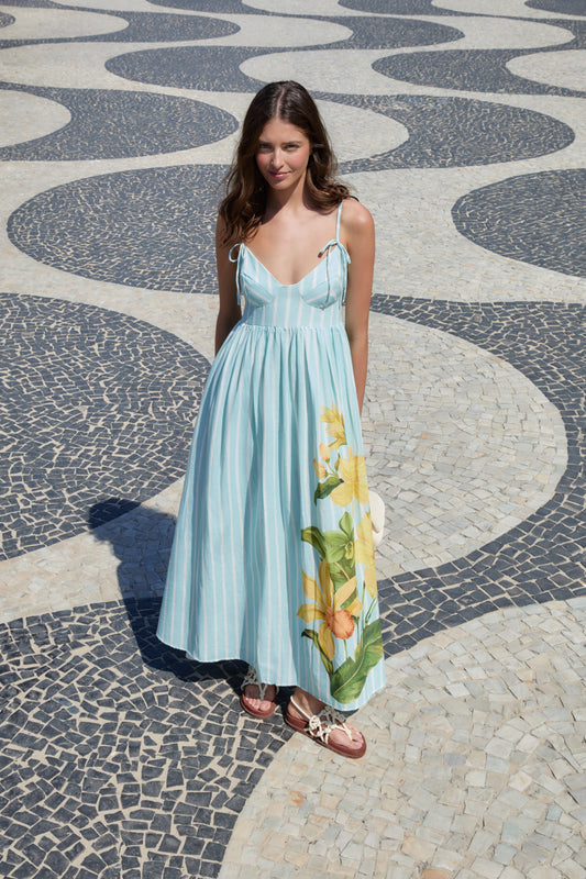 Vestido Midi Listra Alexia Azul