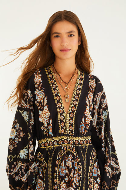 Vestido Cropped Estampado Daniela