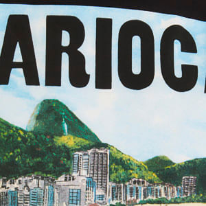 T-Shirt Media Paisagem Carioca Preta