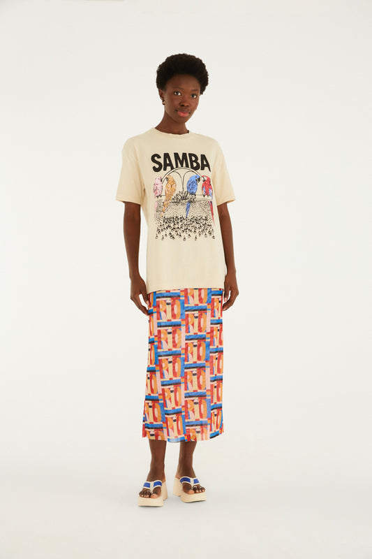 T-Shirt Media Na Avenida Bege